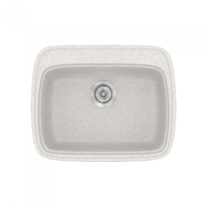 Νεροχύτης συνθετικός γρανίτη Sanitec Classic 313 58x50cm σε χρώμα 14. Metallic Ice