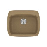 Νεροχύτης συνθετικός γρανίτη Sanitec Classic 313 58x50cm σε χρώμα 16. Metallic Coffee
