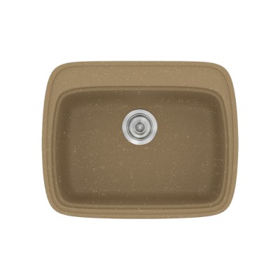 Νεροχύτης συνθετικός γρανίτη Sanitec Classic 313 58x50cm σε χρώμα 16. Metallic Coffee