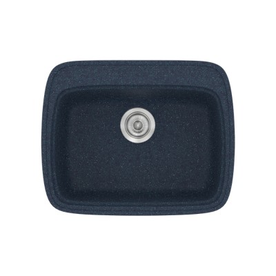 Νεροχύτης συνθετικός γρανίτη Sanitec Classic 313 58x50cm σε χρώμα 18. Granite Blue