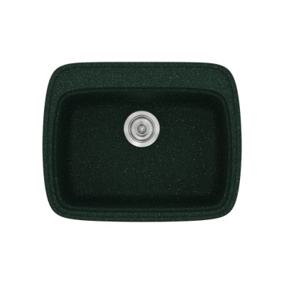 Νεροχύτης συνθετικός γρανίτη Sanitec Classic 313 58x50cm σε χρώμα 19. Granite Green