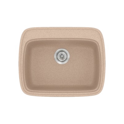 Νεροχύτης συνθετικός γρανίτη Sanitec Classic 313 58x50cm σε χρώμα 21. Granite Sand