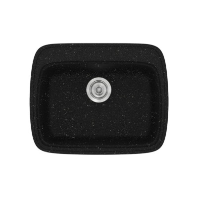 Νεροχύτης συνθετικός γρανίτη Sanitec Classic 313 58x50cm σε χρώμα 22. Metallic Space