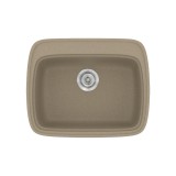 Νεροχύτης συνθετικός γρανίτη Sanitec Classic 313 58x50cm σε χρώμα 42. Granite Taupe