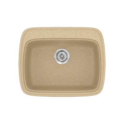 Νεροχύτης συνθετικός γρανίτη Sanitec Classic 313 58x50cm σε χρώμα 45. Granite Cappucino