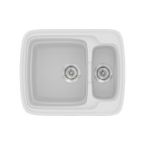 Νεροχύτης συνθετικός γρανίτη Sanitec Classic 314 60x51cm σε χρώμα 00. White