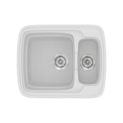 Νεροχύτης συνθετικός γρανίτη Sanitec Classic 314 60x51cm σε χρώμα 00. White