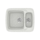 Νεροχύτης συνθετικός γρανίτη Sanitec Classic 314 60x51cm σε χρώμα 01. Granite White