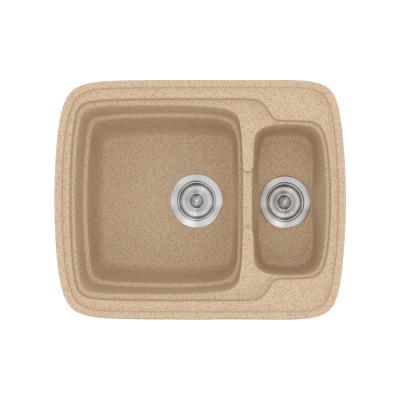 Νεροχύτης συνθετικός γρανίτη Sanitec Classic 314 60x51cm σε χρώμα 10. Granite Beige