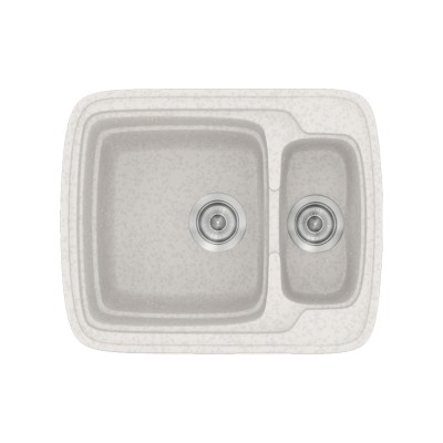 Νεροχύτης συνθετικός γρανίτη Sanitec Classic 314 60x51cm σε χρώμα 14. Metallic Ice