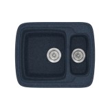 Νεροχύτης συνθετικός γρανίτη Sanitec Classic 314 60x51cm σε χρώμα 18. Granite Blue