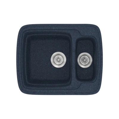 Νεροχύτης συνθετικός γρανίτη Sanitec Classic 314 60x51cm σε χρώμα 18. Granite Blue