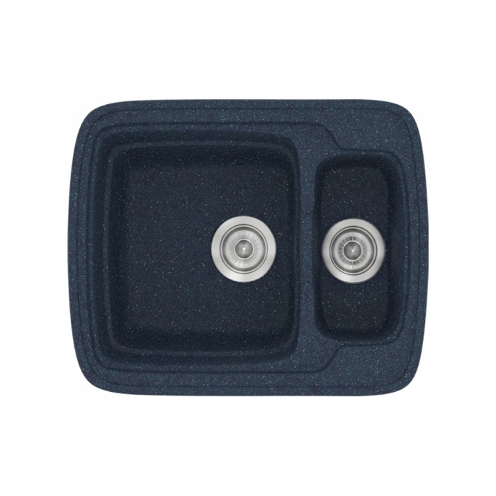 Νεροχύτης συνθετικός γρανίτη Sanitec Classic 314 60x51cm σε χρώμα 18. Granite Blue