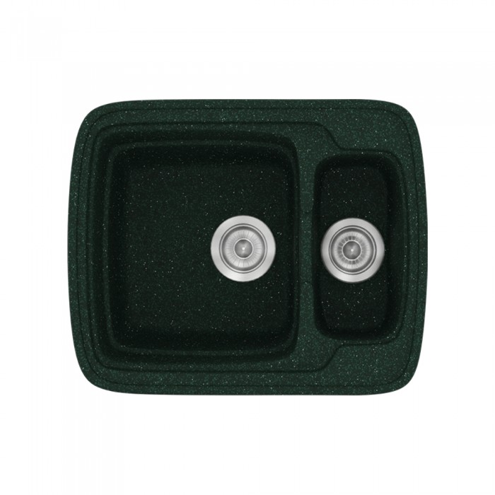 Νεροχύτης συνθετικός γρανίτη Sanitec Classic 314 60x51cm σε χρώμα 19. Granite Green