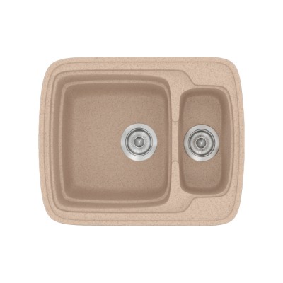 Νεροχύτης συνθετικός γρανίτη Sanitec Classic 314 60x51cm σε χρώμα 21. Granite Sand