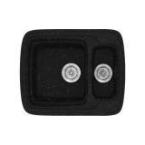 Νεροχύτης συνθετικός γρανίτη Sanitec Classic 314 60x51cm σε χρώμα 22. Metallic Space