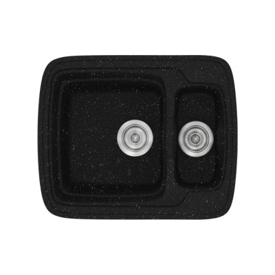 Νεροχύτης συνθετικός γρανίτη Sanitec Classic 314 60x51cm σε χρώμα 22. Metallic Space