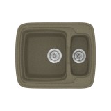 Νεροχύτης συνθετικός γρανίτη Sanitec Classic 314 60x51cm σε χρώμα 41. Granite Rust