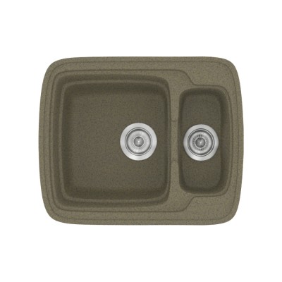 Νεροχύτης συνθετικός γρανίτη Sanitec Classic 314 60x51cm σε χρώμα 41. Granite Rust