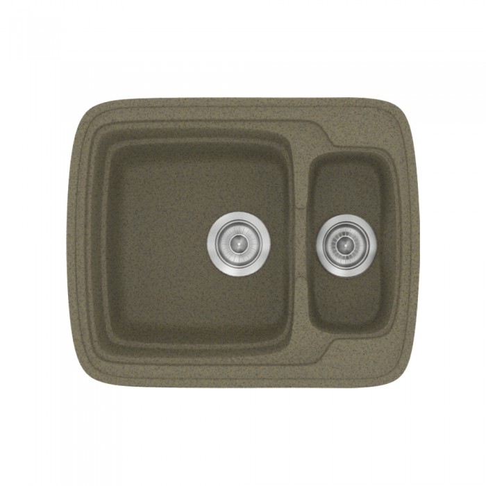 Νεροχύτης συνθετικός γρανίτη Sanitec Classic 314 60x51cm σε χρώμα 41. Granite Rust