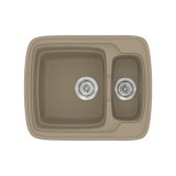 Νεροχύτης συνθετικός γρανίτη Sanitec Classic 314 60x51cm σε χρώμα 42. Granite Taupe