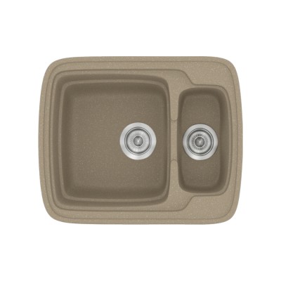 Νεροχύτης συνθετικός γρανίτη Sanitec Classic 314 60x51cm σε χρώμα 42. Granite Taupe