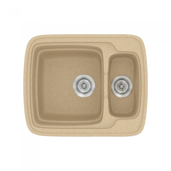 Νεροχύτης συνθετικός γρανίτη Sanitec Classic 314 60x51cm σε χρώμα 45. Granite Cappucino