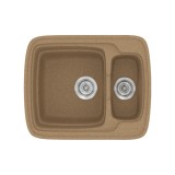 Νεροχύτης συνθετικός γρανίτη Sanitec Classic 314 60x51cm σε χρώμα 46. Granite Celtic Stone