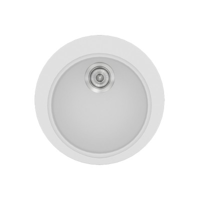 Νεροχύτης συνθετικός γρανίτη Sanitec Classic 316 48x48cm σε χρώμα 00. White