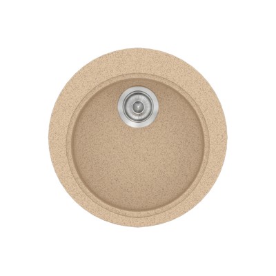 Νεροχύτης συνθετικός γρανίτη Sanitec Classic 316 48x48cm σε χρώμα 10. Granite Beige