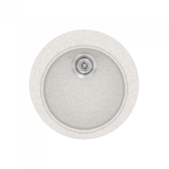 Νεροχύτης συνθετικός γρανίτη Sanitec Classic 316 48x48cm σε χρώμα 14. Metallic Ice