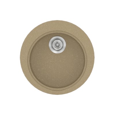 Νεροχύτης συνθετικός γρανίτη Sanitec Classic 316 48x48cm σε χρώμα 15. Metallic Cream