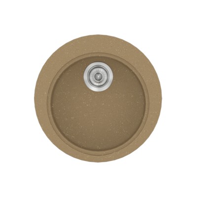 Νεροχύτης συνθετικός γρανίτη Sanitec Classic 316 48x48cm σε χρώμα 16. Metallic Coffee