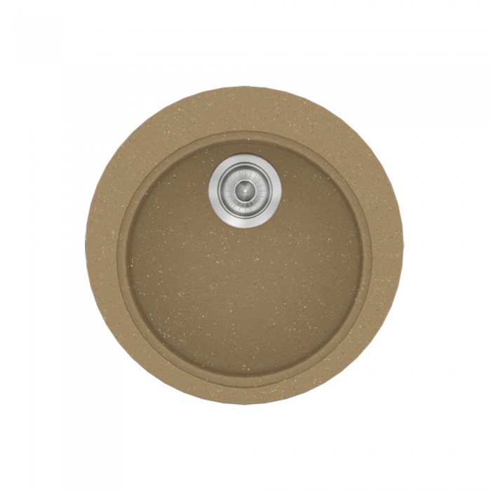 Νεροχύτης συνθετικός γρανίτη Sanitec Classic 316 48x48cm σε χρώμα 16. Metallic Coffee