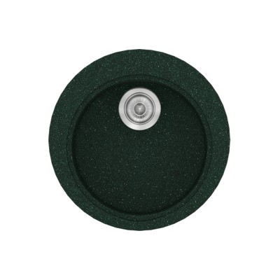 Νεροχύτης συνθετικός γρανίτη Sanitec Classic 316 48x48cm σε χρώμα 19. Granite Green