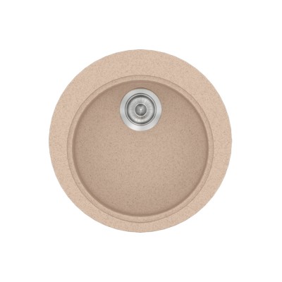 Νεροχύτης συνθετικός γρανίτη Sanitec Classic 316 48x48cm σε χρώμα 21. Granite Sand