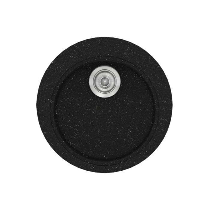 Νεροχύτης συνθετικός γρανίτη Sanitec Classic 316 48x48cm σε χρώμα 22. Metallic Space