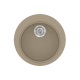 Νεροχύτης συνθετικός γρανίτη Sanitec Classic 316 48x48cm σε χρώμα 42. Granite Taupe