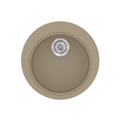 Νεροχύτης συνθετικός γρανίτη Sanitec Classic 316 48x48cm σε χρώμα 42. Granite Taupe