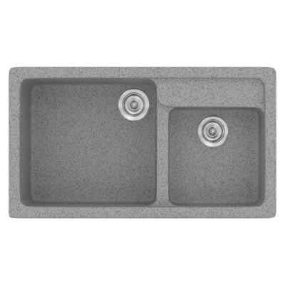 Νεροχύτης συνθετικός γρανίτη Sanitec Classic 317 90x51cm σε χρώμα 04. Granite Grey