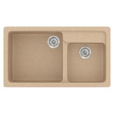 Νεροχύτης συνθετικός γρανίτη Sanitec Classic 317 90x51cm σε χρώμα 10. Granite Beige