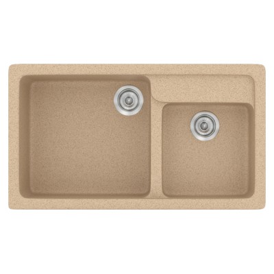 Νεροχύτης συνθετικός γρανίτη Sanitec Classic 317 90x51cm σε χρώμα 10. Granite Beige