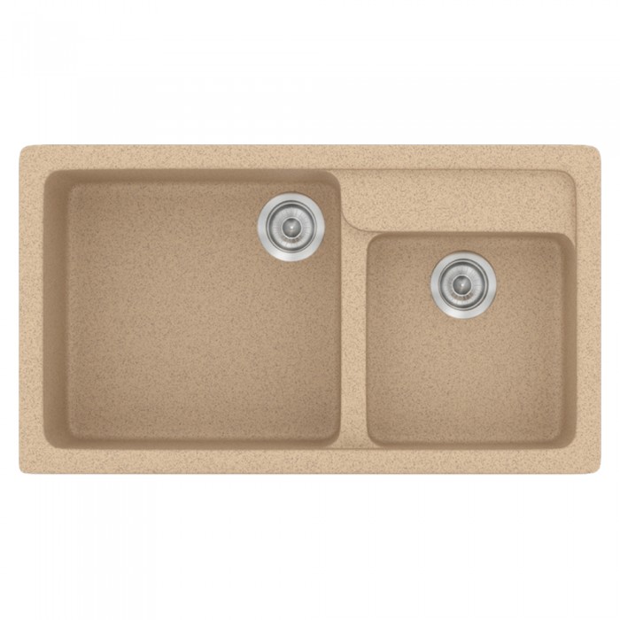 Νεροχύτης συνθετικός γρανίτη Sanitec Classic 317 90x51cm σε χρώμα 10. Granite Beige