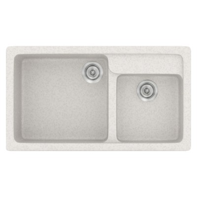 Νεροχύτης συνθετικός γρανίτη Sanitec Classic 317 90x51cm σε χρώμα 14. Metallic Ice