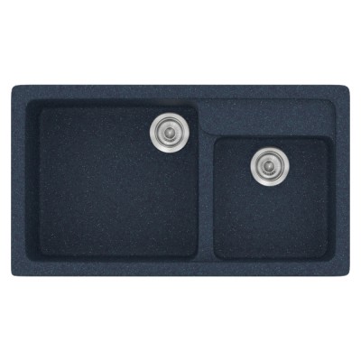 Νεροχύτης συνθετικός γρανίτη Sanitec Classic 317 90x51cm σε χρώμα 18. Granite Blue