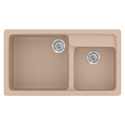 Νεροχύτης συνθετικός γρανίτη Sanitec Classic 317 90x51cm σε χρώμα 21. Granite Sand