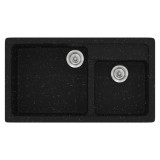 Νεροχύτης συνθετικός γρανίτη Sanitec Classic 317 90x51cm σε χρώμα 22. Metallic Space