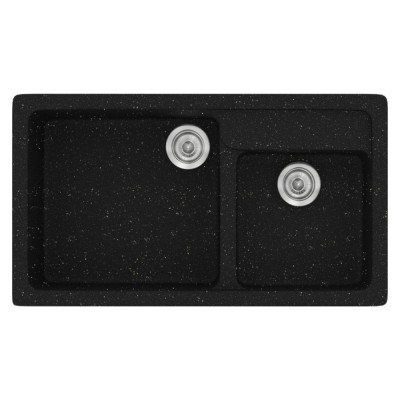 Νεροχύτης συνθετικός γρανίτη Sanitec Classic 317 90x51cm σε χρώμα 22. Metallic Space