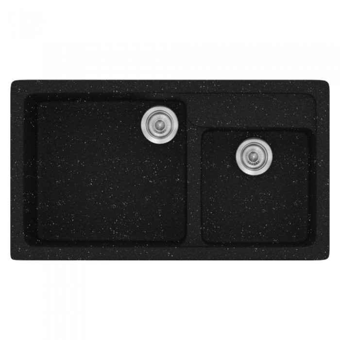 Νεροχύτης συνθετικός γρανίτη Sanitec Classic 317 90x51cm σε χρώμα 22. Metallic Space