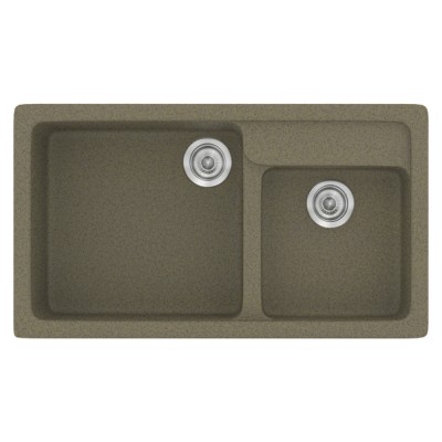 Νεροχύτης συνθετικός γρανίτη Sanitec Classic 317 90x51cm σε χρώμα 41. Granite Rust